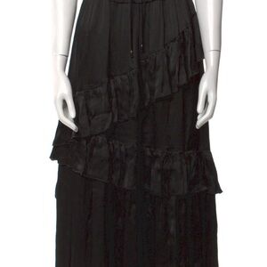 Chic Black Ruffled Dress